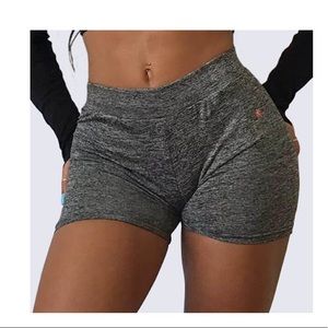 Workouts by Katya 50 shapes of gray booty shorts
